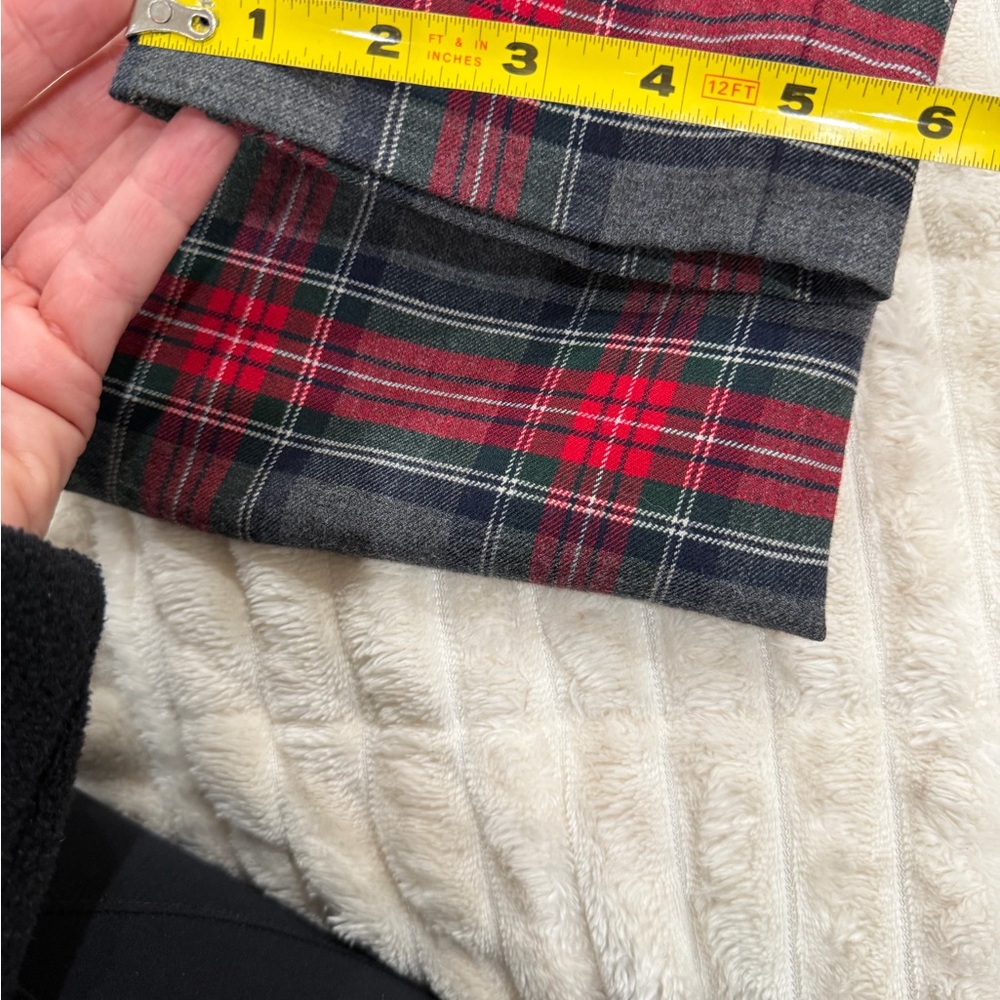 Talbots Plaid Straight Leg 0P preppy dark light academia lined wool blend geek - Picture 13 of 14